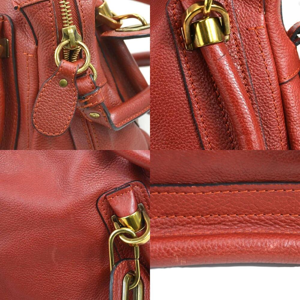Chloe Leather Shoulder Bag Red Paraty - Picture 4 of 4